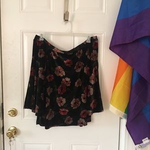 Off the shoulder velvet blouse